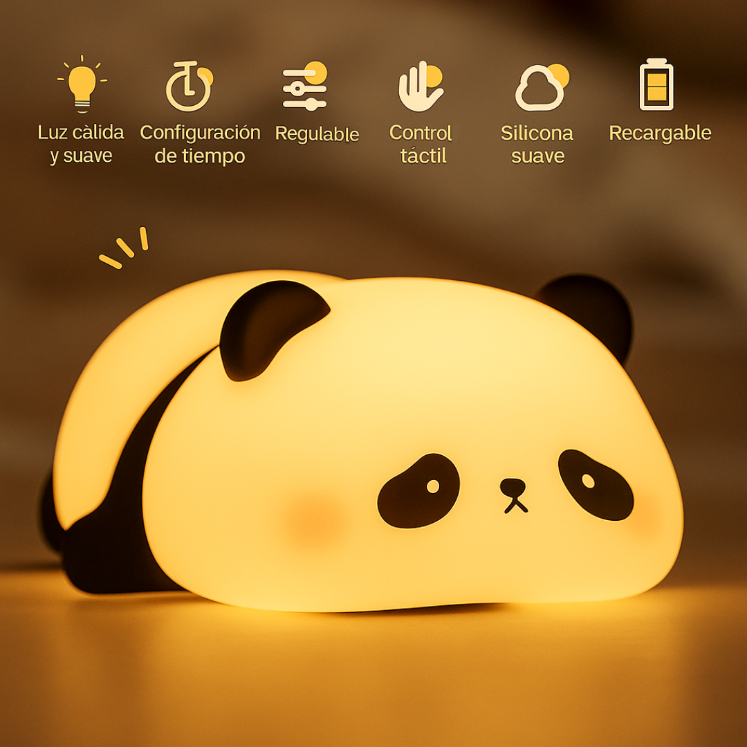 Agradable Luz Nocturna con Forma de Panda